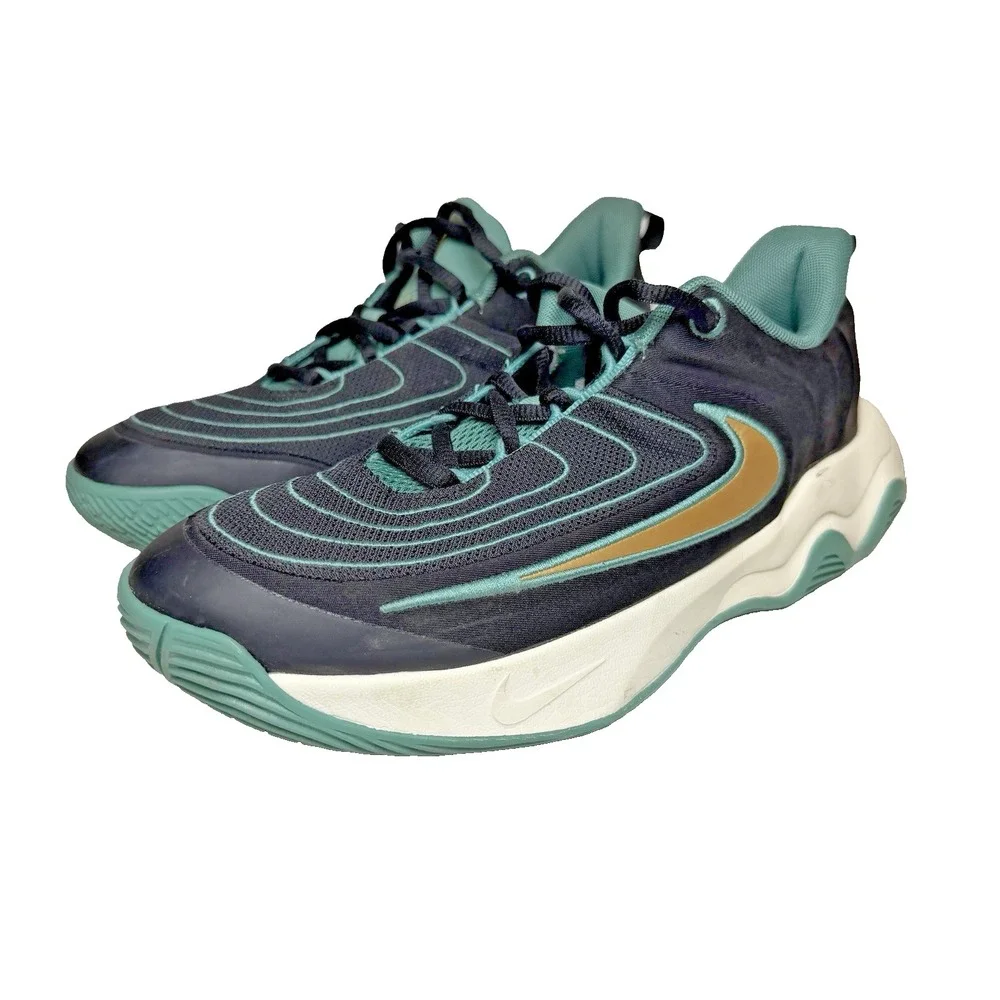 Nike Giannis Immortality 4 Kids Basketball Shoes Size 5.5Y Black Bicoastal Gold